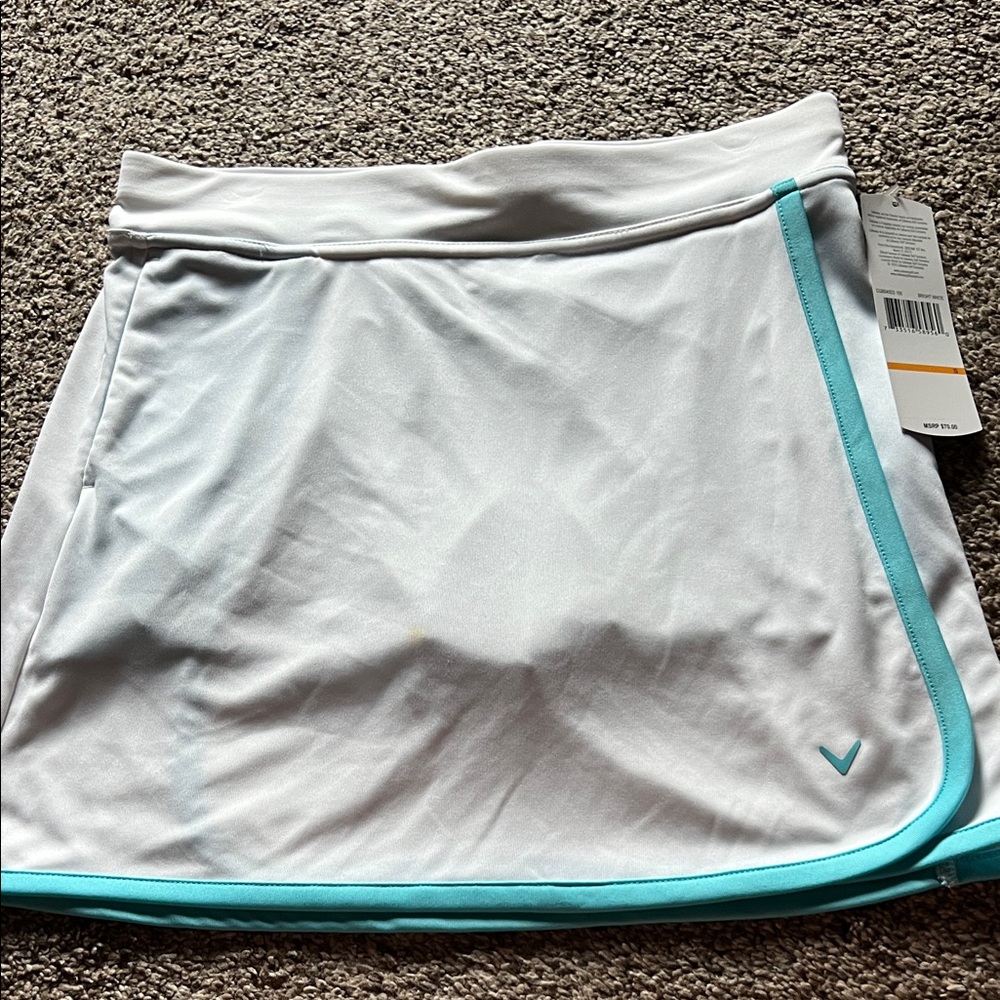 Callaway White Skort with Teal Trim
